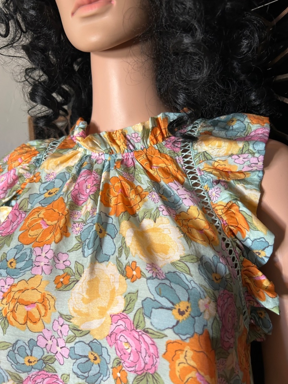 BLU PRPPER SUMMER FLORAL TOP M - Picture 4 of 10